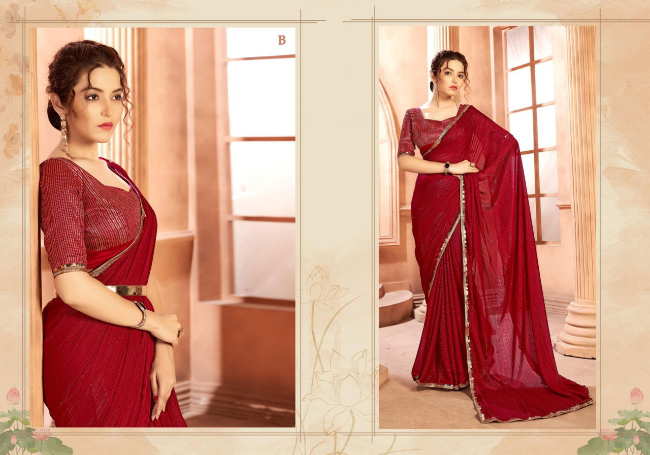 Ynf Pranali Sequence Fancy New Stylish Party Wear Designer Georgette Saree Collection 